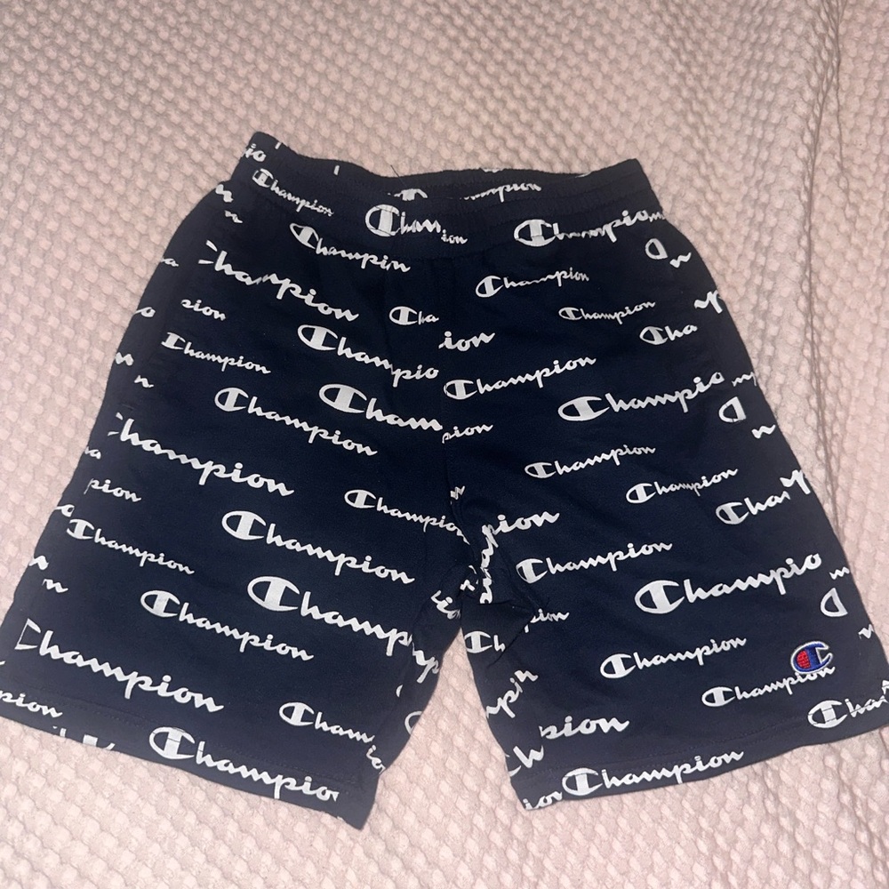 Champion Black Logo Shorts